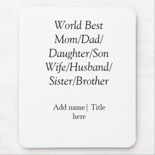 Mousepad Melhor mãe do mundo marido esposa pai filha filho