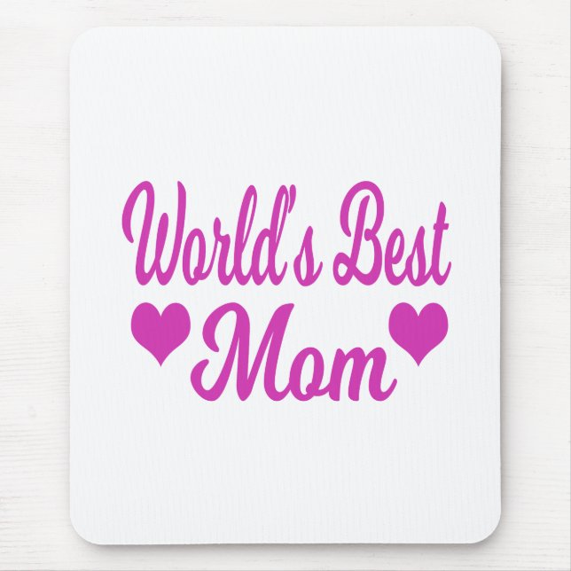 Mousepad Melhor Mãe do Mundo Rosa (Frente)