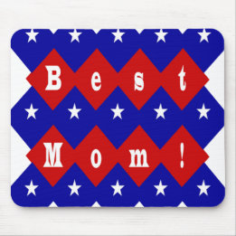 Mousepad Melhor Mãe em Forma de Diamante Patriótica