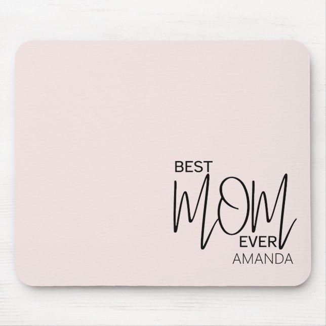 Mousepad Melhor Mãe Nunca Personalizada Nome Simples (Frente)