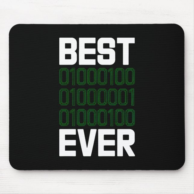 Mousepad Melhor Mesa de Programador DAD Binário de Todos os (Frente)