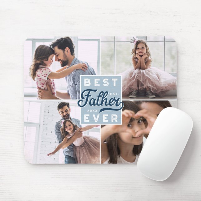 Mousepad Melhor Padre Alguma Vez Personalizado Quatro Colag (Com mouse)