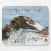 Melhor Pai Borzoi Personalizado