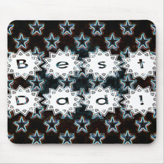 Mousepad Melhor Pai com estrelas Neon