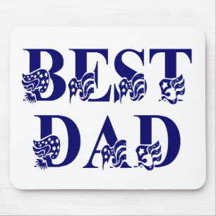 Mousepad Melhor Pai com Sinalizadores de Texto Azul