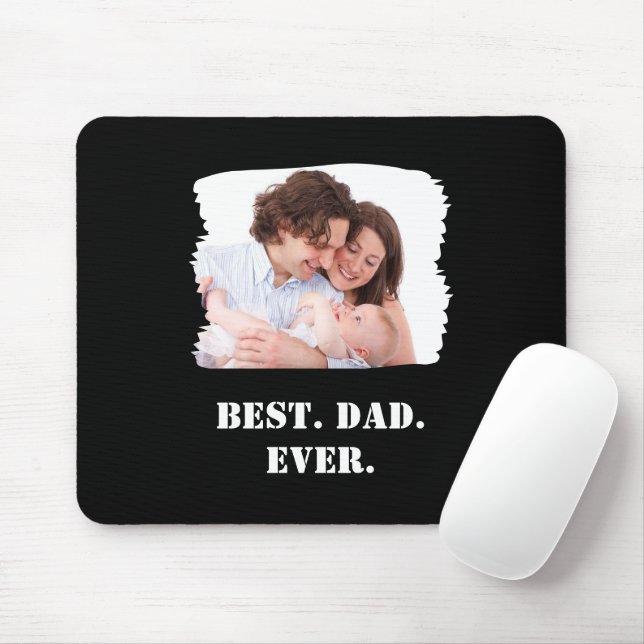 Mousepad Melhor Pai de Fotografias da Família Personalizada (Com mouse)