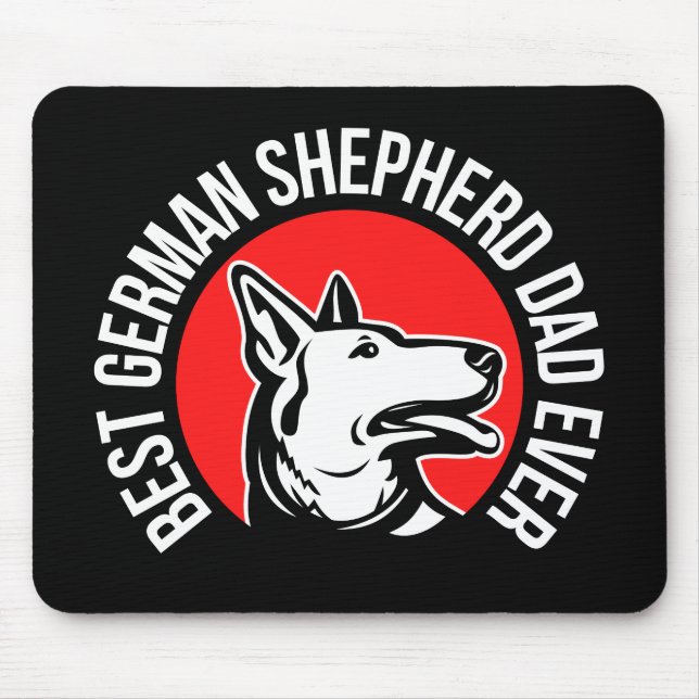 Mousepad Melhor Pai de German shepherd (Frente)