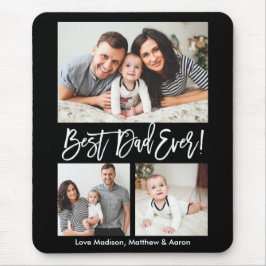 Mousepad Melhor Pai De Letras De Pincel De 3 Fotos