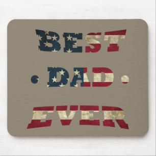 Mousepad melhor pai de sempre com a bandeira americana
