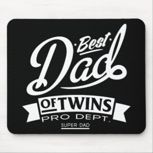 Mousepad Melhor Pai De Super Pai De Twins Pro Dept