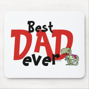 Mousepad Melhor Pai de Texto Preto Vermelho Menina de Pai