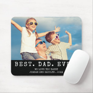 Mousepad Melhor PAI DE TODOS Moderno Uma Foto Personalizada