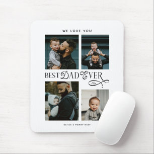 Mousepad Melhor Pai de Todos os Tempos 4 Fotos Presentes Mo