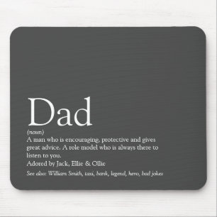 Mousepad Melhor Pai de Todos os Tempos Definição Cinza