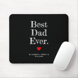 Mousepad Melhor Pai de Todos os Tempos Nomes Personalizados