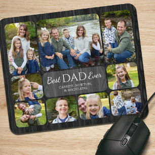 Mousepad Melhor Pai do Mundo Colagem de Fotos dos Filhos