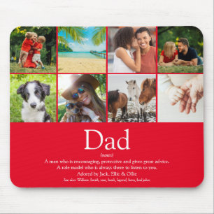 Mousepad Melhor Pai do Mundo Definição 8 Foto Diversão Verm