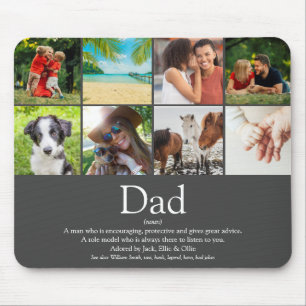 Mousepad Melhor Pai do Mundo Definição de Pai Foto Cinza