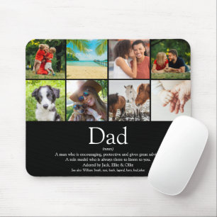 Mousepad Melhor Pai do Mundo Definição de Pai Foto Preta