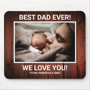 Mousepad Melhor Pai Já Adicionou Dia de os pais De Madeira