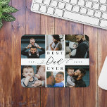 Mousepad Melhor Pai Nunca | Colagem de fotos do Dia de os p<br><div class="desc">Envie um belo presente de dia de os pais personalizado para o seu pai que ele apreciará. Colagem especial de fotos personalizadas da família de dias de os pais para mostrar suas fotos e memórias especiais da família. Nosso design apresenta um simples design de grade de colagem de 6 fotos...</div>