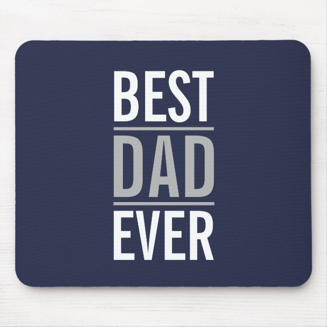 Mousepad Melhor Pai Nunca | Placa azul do mouse do Marinho  (Frente)