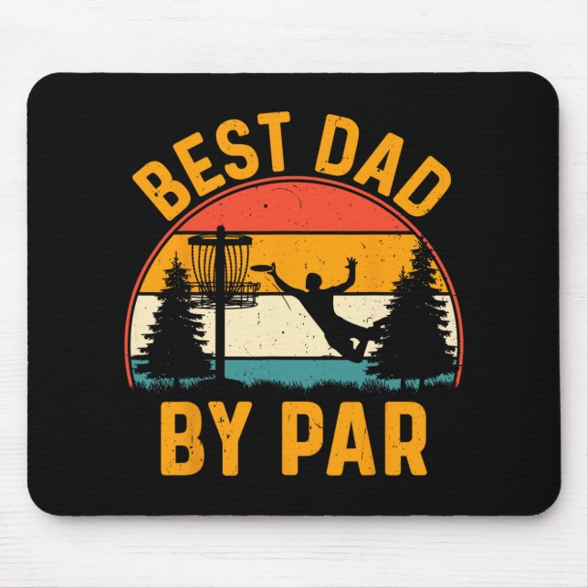 Mousepad Melhor Pai Pelo Disco de Golfe Par Frisbee Golfist (Frente)
