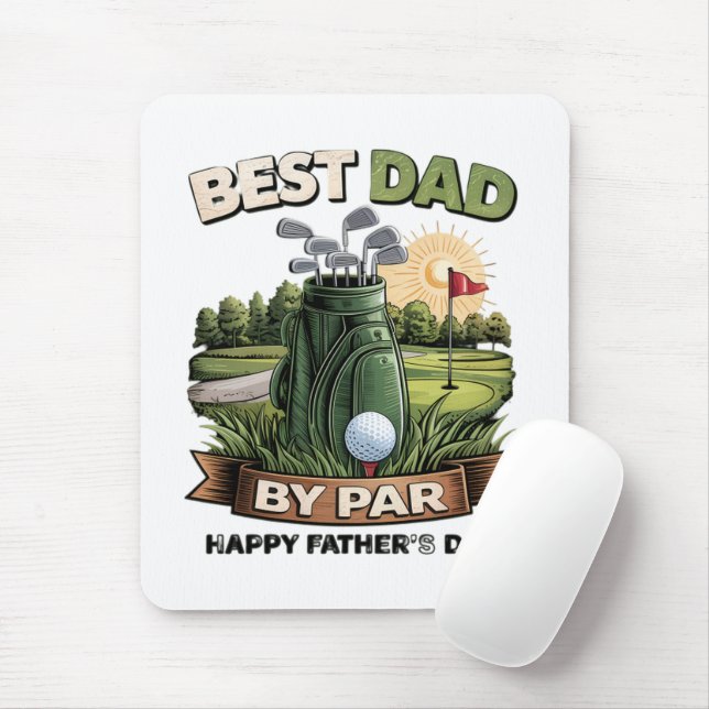 Mousepad Melhor Pai Pelo Par Pai de Golfe Engraçado (Com mouse)