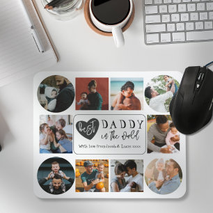 Mousepad Melhor Papai 10 Colagem de Fotos Dia dos Pais