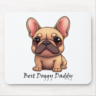 Mousepad Melhor Papai Cachorrinho Bulldog Francês Pet Cacho