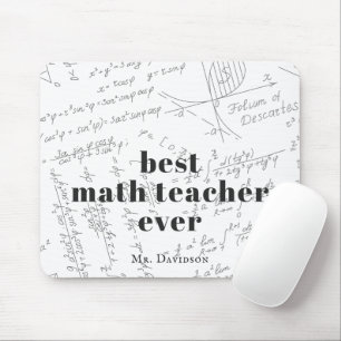 Mousepad Melhor Professor de Matemática Monograma de Fórm