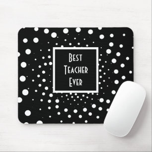 Mousepad Melhor Professor de Todos os Tempos Preto e Branco