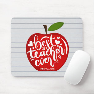 Mousepad Melhor Professora Alguma Vez Chama Apple Vermelha