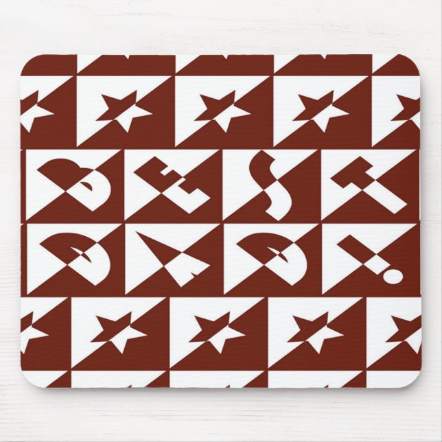 Mousepad Melhor texto selvagem do Pai em vermelho (Frente)