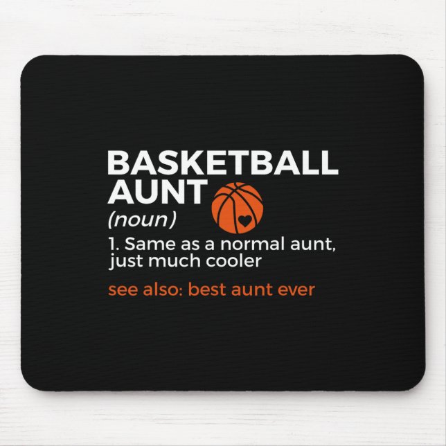 Mousepad Melhor Tia De Definição De Tia De Basquete Diverti (Frente)