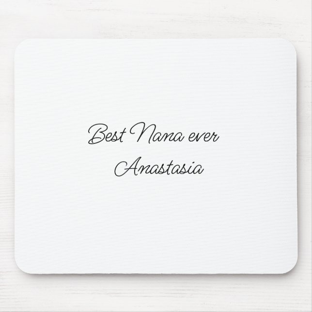 Mousepad Melhor vovó nunca adiciona nome simples, mínimo na (Frente)