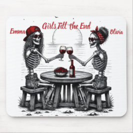 Mousepad Melhores Amigos Casal Esqueleto