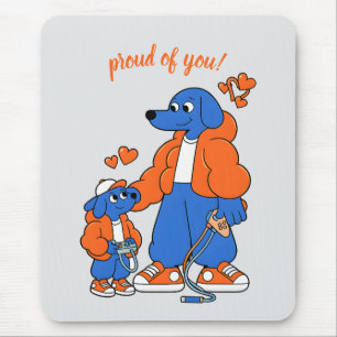 Mousepad Melhores Amigos: Duo pai e filho do Blue Dog (Lara