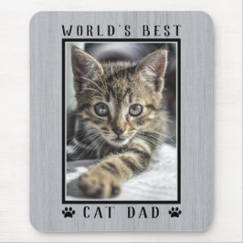 Mousepad Melhores Impressões de Pata de Pai de Gato do Mund