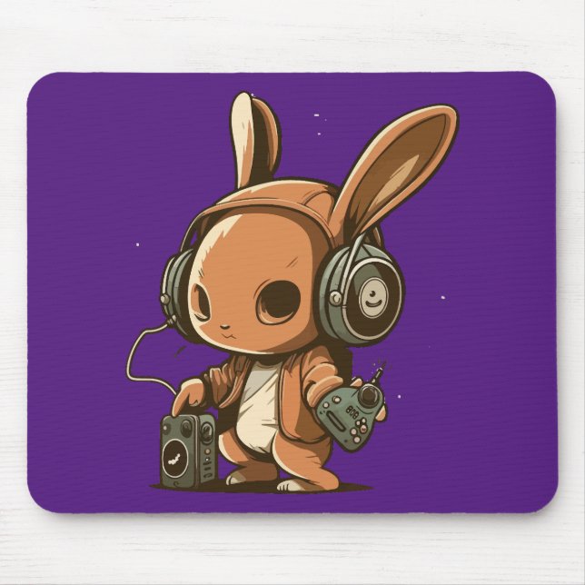 Mousepad Melódico Bunny: Uma Viagem Musical (Frente)