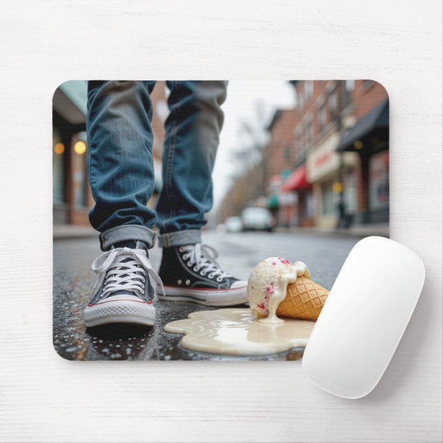 Mousepad Melting Sorvete Cone by Boy's Sneakers (Com mouse)