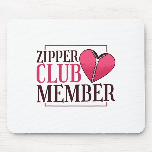 Mousepad Membro do Zipper Club Sensibilização para a Cripto (Frente)