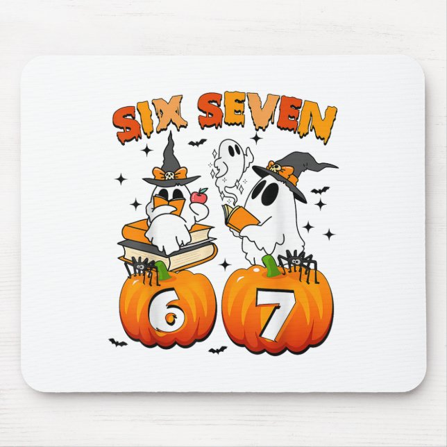 Mousepad Meme Assombrado 67 Seis Sete 6-7 Piada Divertida d (Frente)