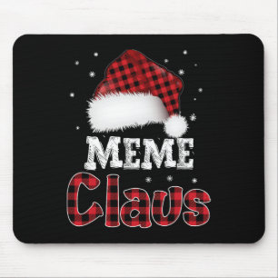 Mousepad Meme Claus Christmas Red Xadrez Pajama Match