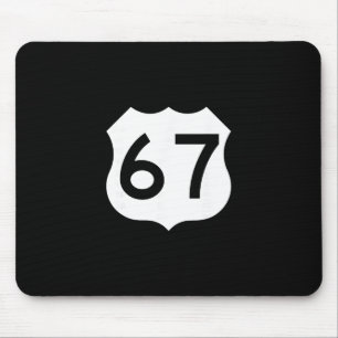 Mousepad Meme da Placa da Rodovia 67 Seis Sete 1