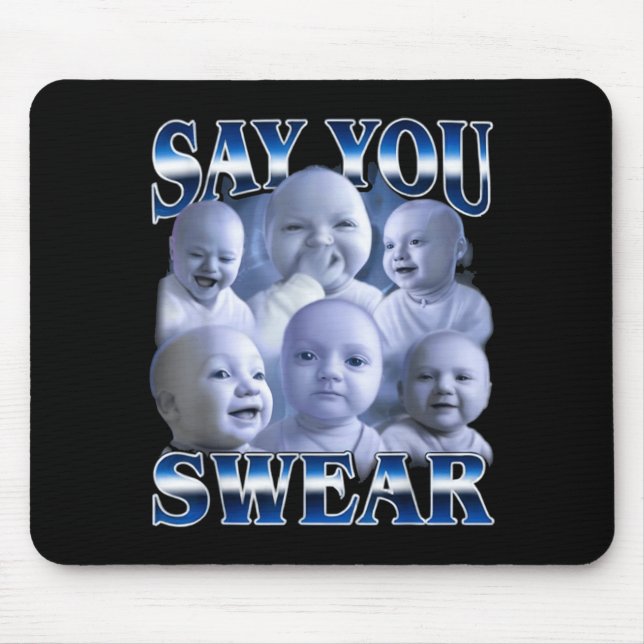 Mousepad Meme de Bebê Ai Engraçado Meme de Xingamento (Frente)
