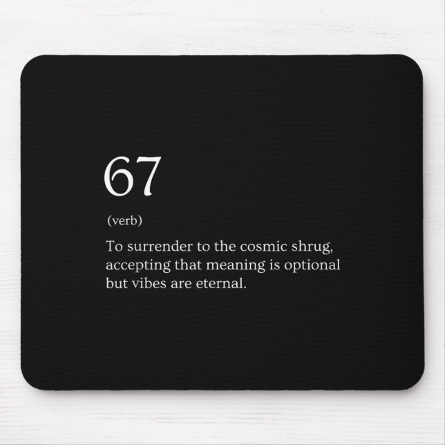 Mousepad Meme de Definição 67 (Frente)