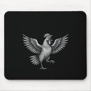 Mousepad Meme de Frango Caw Ditos Engraçados Humor de Galo 
