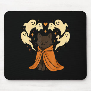 Mousepad Meme de Gato Soky Fofo Preto Halloween 