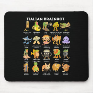 Mousepad Meme de Italian Brainrot Para Crianças Meninos Hom